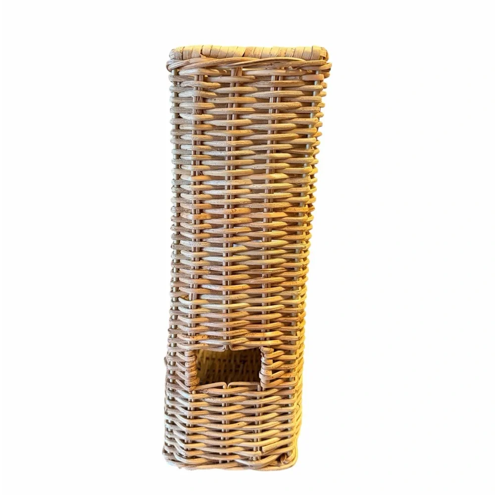 Wicker Magazine Holder - Natural Brown